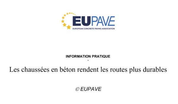 Les chaussées en béton rendent les routes plus durables