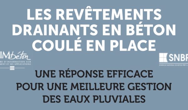 Les revêtements drainants en béton coulé en place